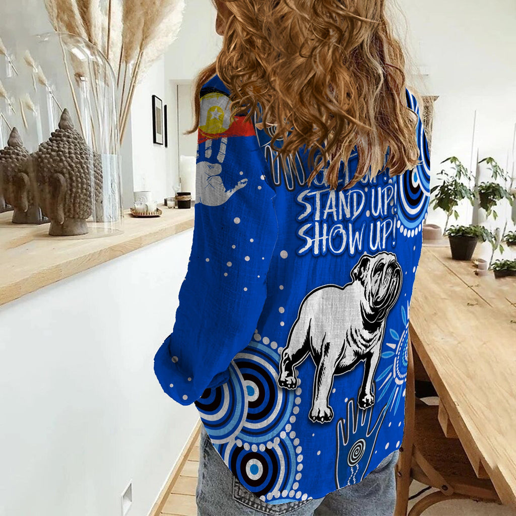 Bulldogs Rugby NAIDOC 2022 Aboriginal Women Casual Shirt - LT12