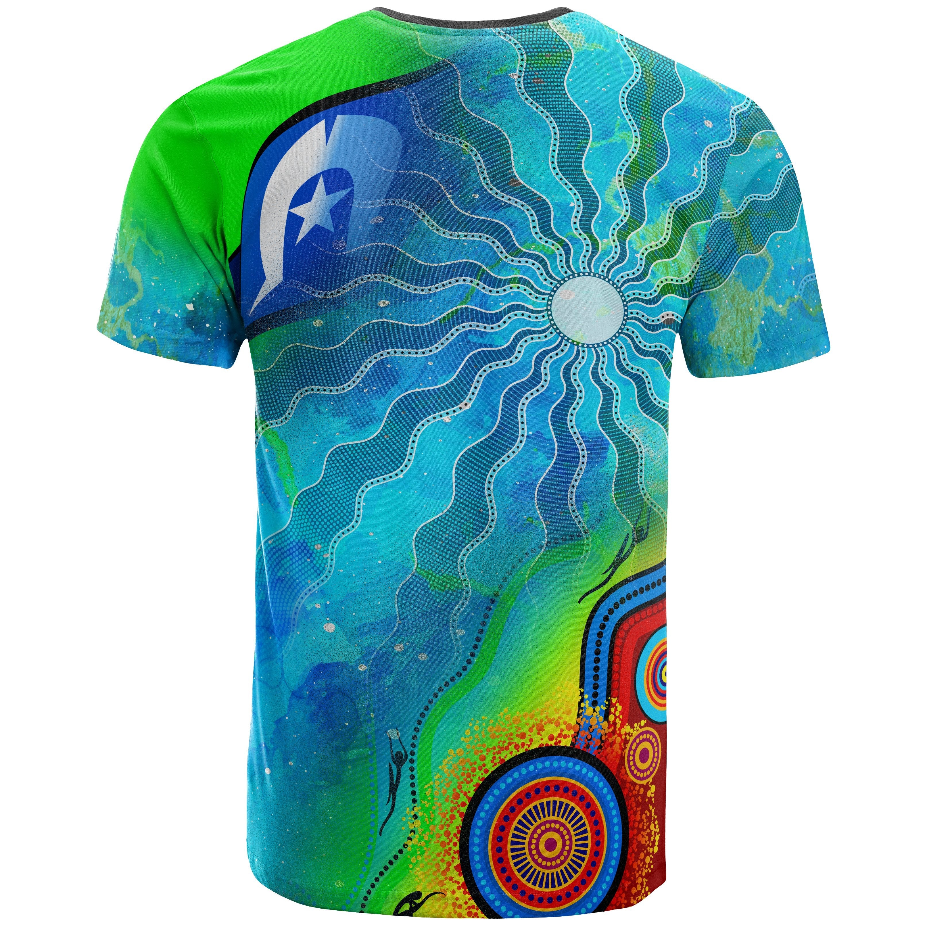 t-shirt-torres-strait-islanders-flag-with-aboriginal-patterns-t-shirt