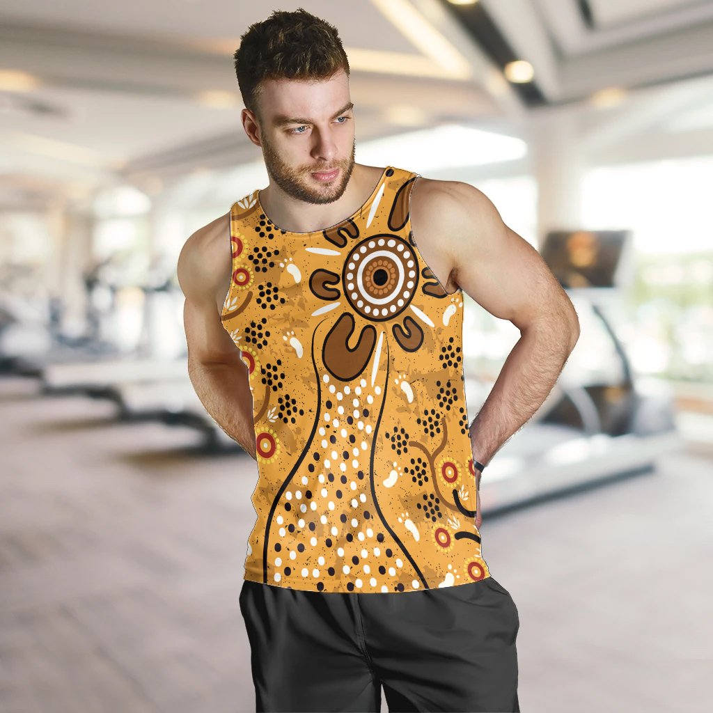 mens-tank-top-aboriginal-art-in-spring-style