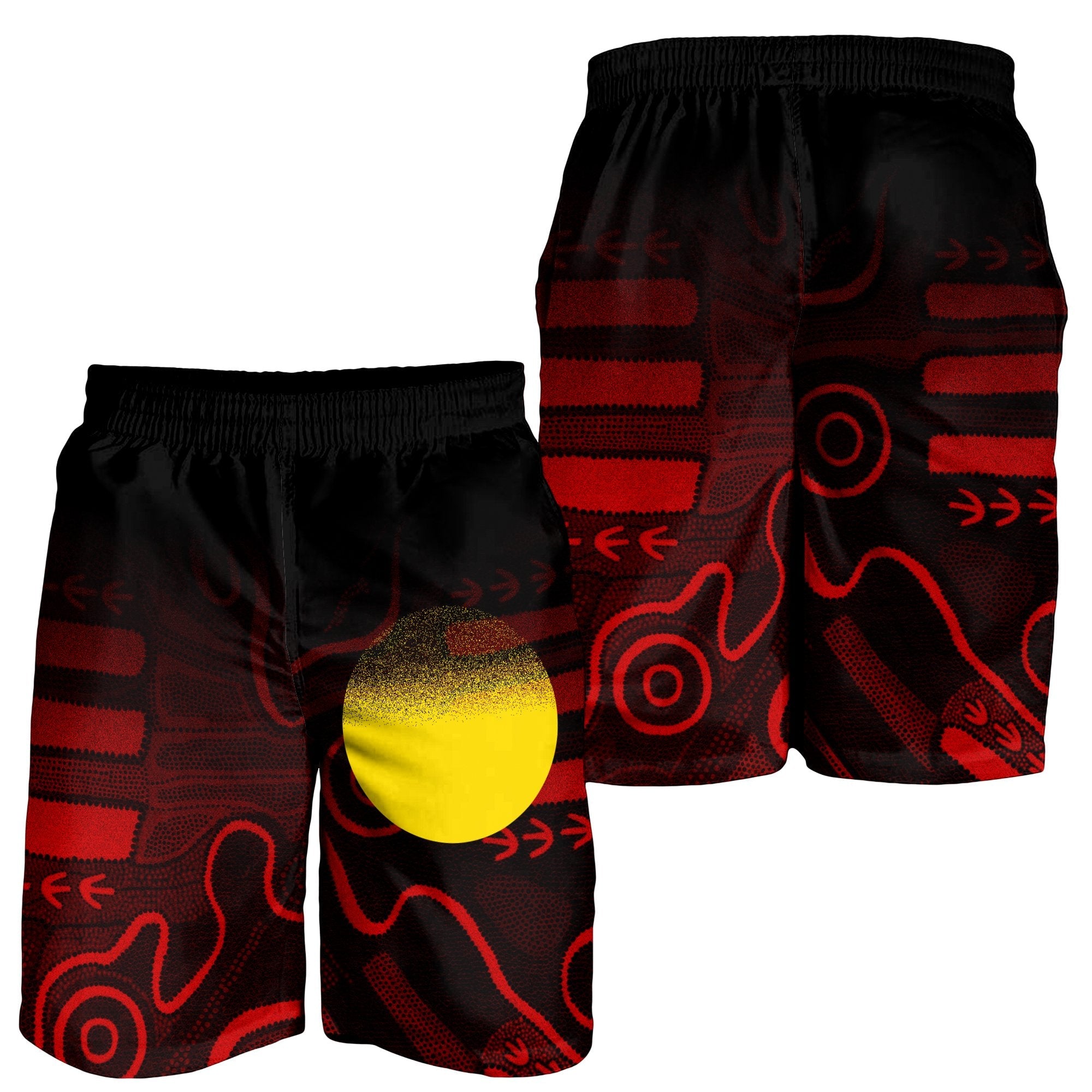 aboriginal-mens-shorts-indigenous-flag-grunge-style