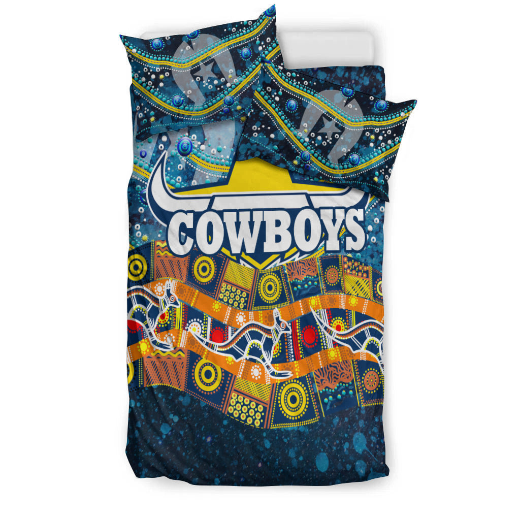 naidoc-week-cowboys-bedding-set-aboriginal-dot-painting