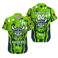 (Custom Personalised) Canberra Raiders Rugby NAIDOC 2022 Aboriginal Hawaiian Shirt