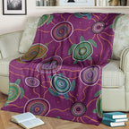premium-blanket-aboriginal-turtle-purple-australia-dot-patterns