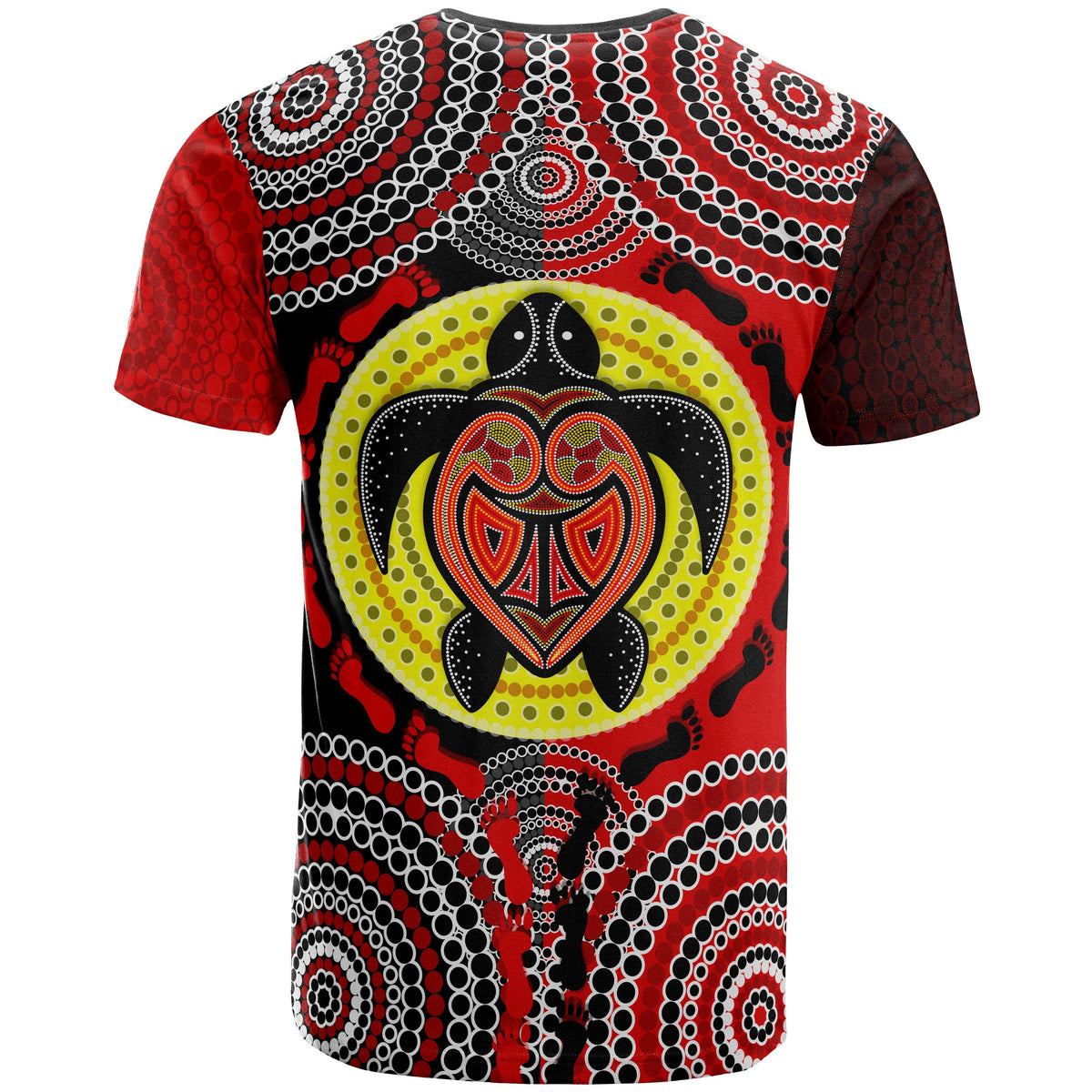 aboriginal-t-shirt-turtle-footprint-circle-dot-painting
