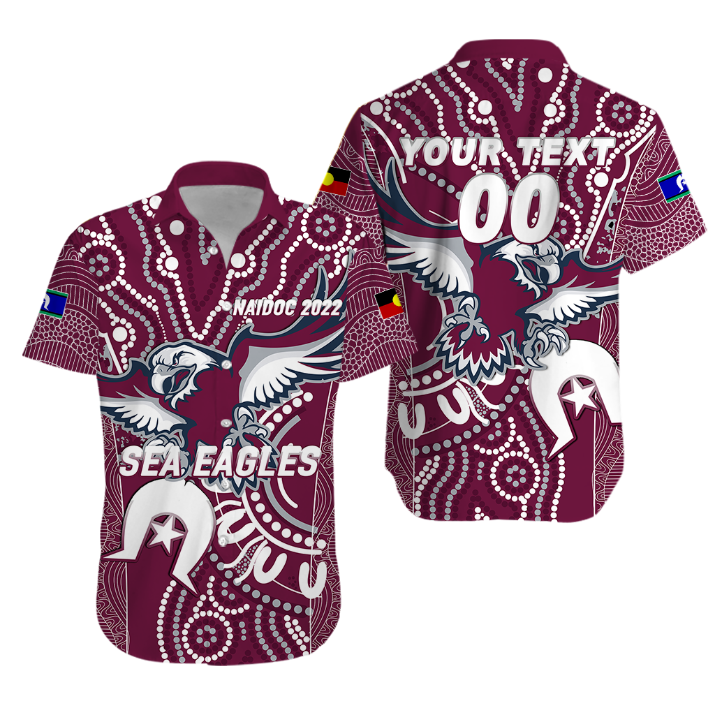 (Custom Personalised) Sea Eagles Rugby NAIDOC 2022 Aboriginal Hawaiian Shirt