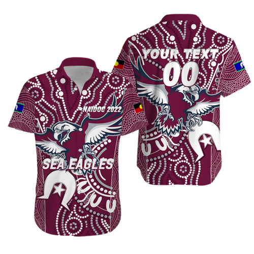 (Custom Personalised) Sea Eagles Rugby NAIDOC 2022 Aboriginal Hawaiian Shirt