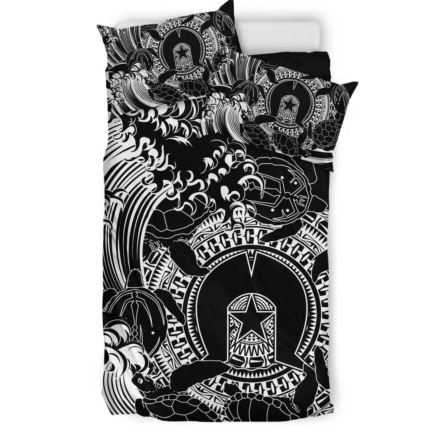 customaboriginal-bedding-set-torres-strait-islands-in-wave-black