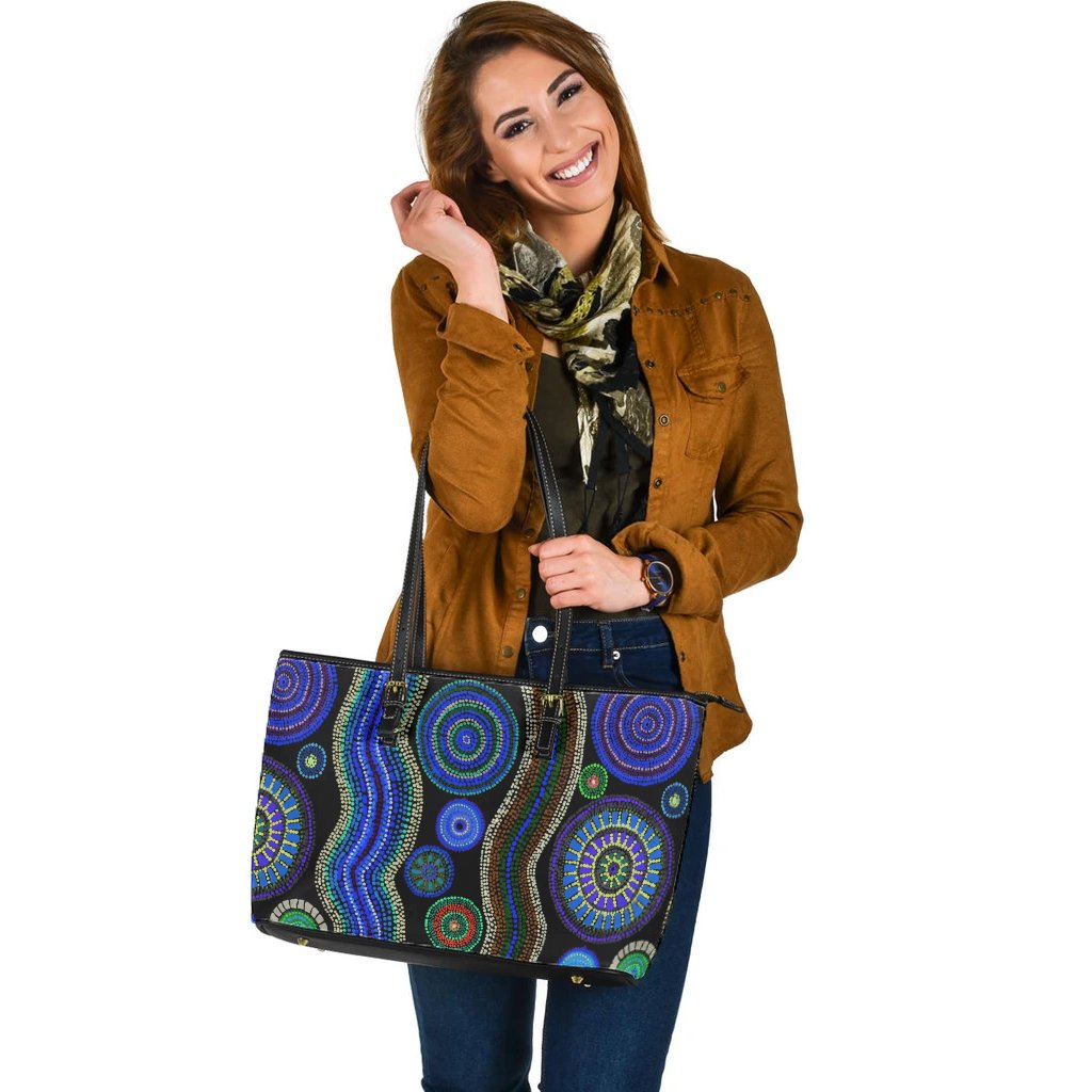 luggage-tote-aboriginal-dot-unique-style-blue