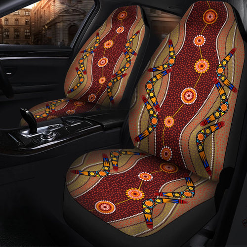 aboriginal-car-seat-cover-boomerang-dot-painting-circle-patterns