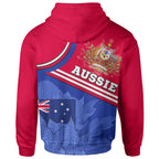 Zip-up Hoodie - Aus Flag and Coat of Arms Zip Hoodie Waratah Flowers