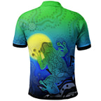 aboriginal-polo-shirts-indigenous-frog-blue