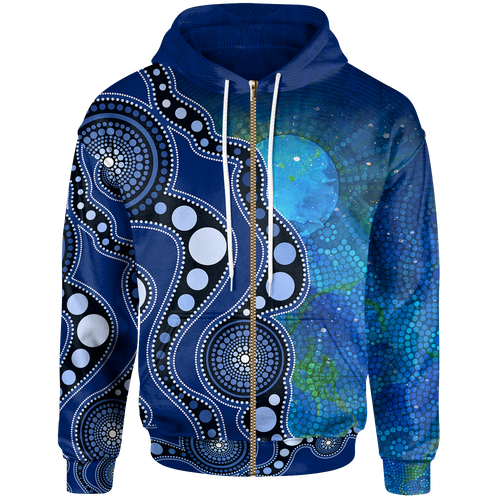 kid-aboriginal-zip-up-hoodie-australia-indigenous-flag-circle-dot-painting-art-blue