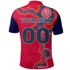 custom-personalised-adelaide-united-polo-shirt-indigenous-dot-painting-art