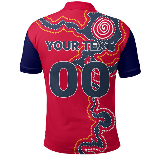 custom-personalised-adelaide-united-polo-shirt-indigenous-dot-painting-art