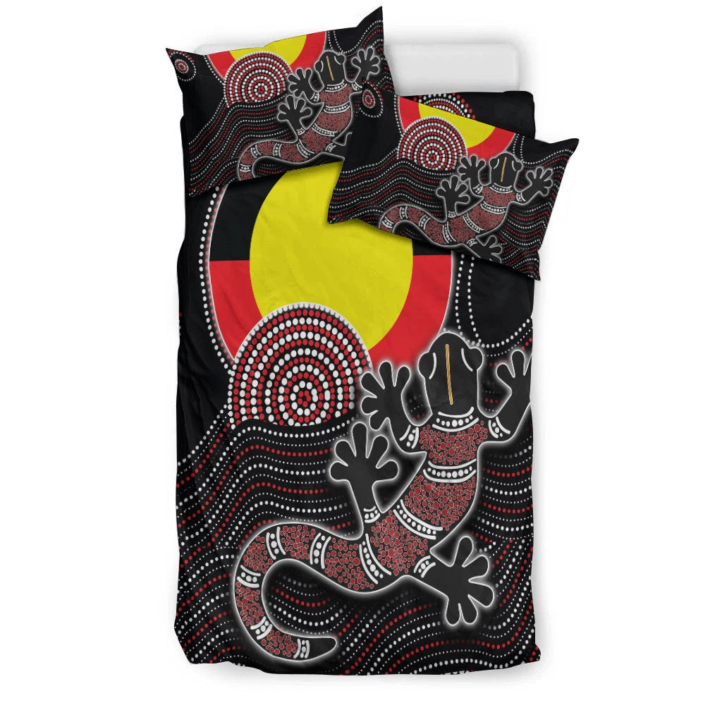 aboriginal-bedding-set-gecko-with-aboriginal-flag