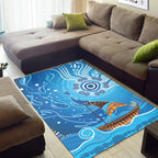 area-rug-aboriginal-view-sea-with-fish-and-boat