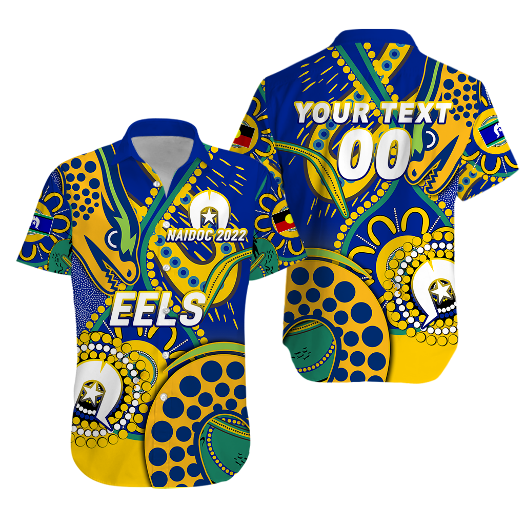(Custom Personalised) Eels Rugby NAIDOC 2022 Aboriginal Hawaiian Shirt