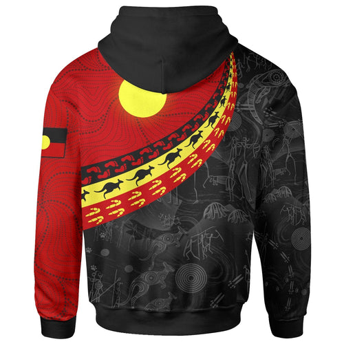 kid-aboriginal-hoodie-indigenous-flag-circle-dot-painting