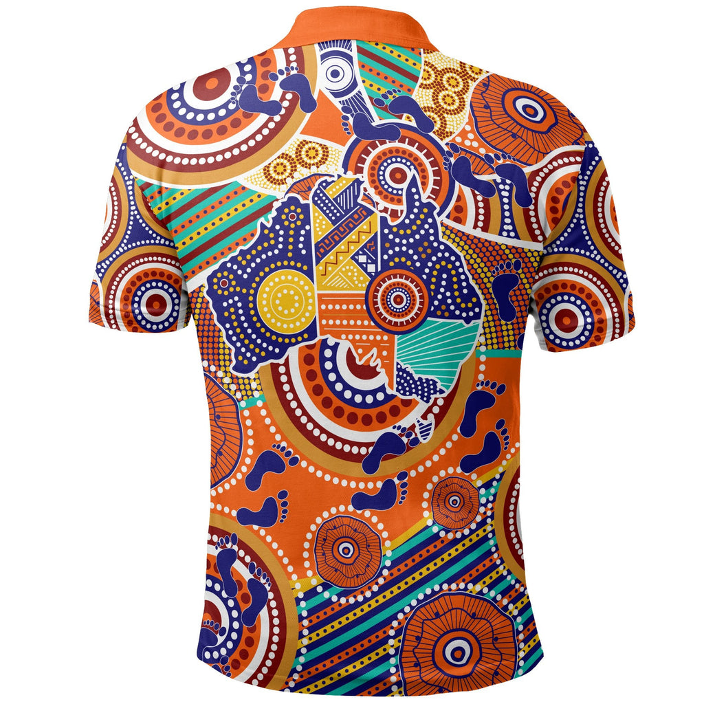 kid-aboriginal-polo-shirt-australian-map-dot-painting