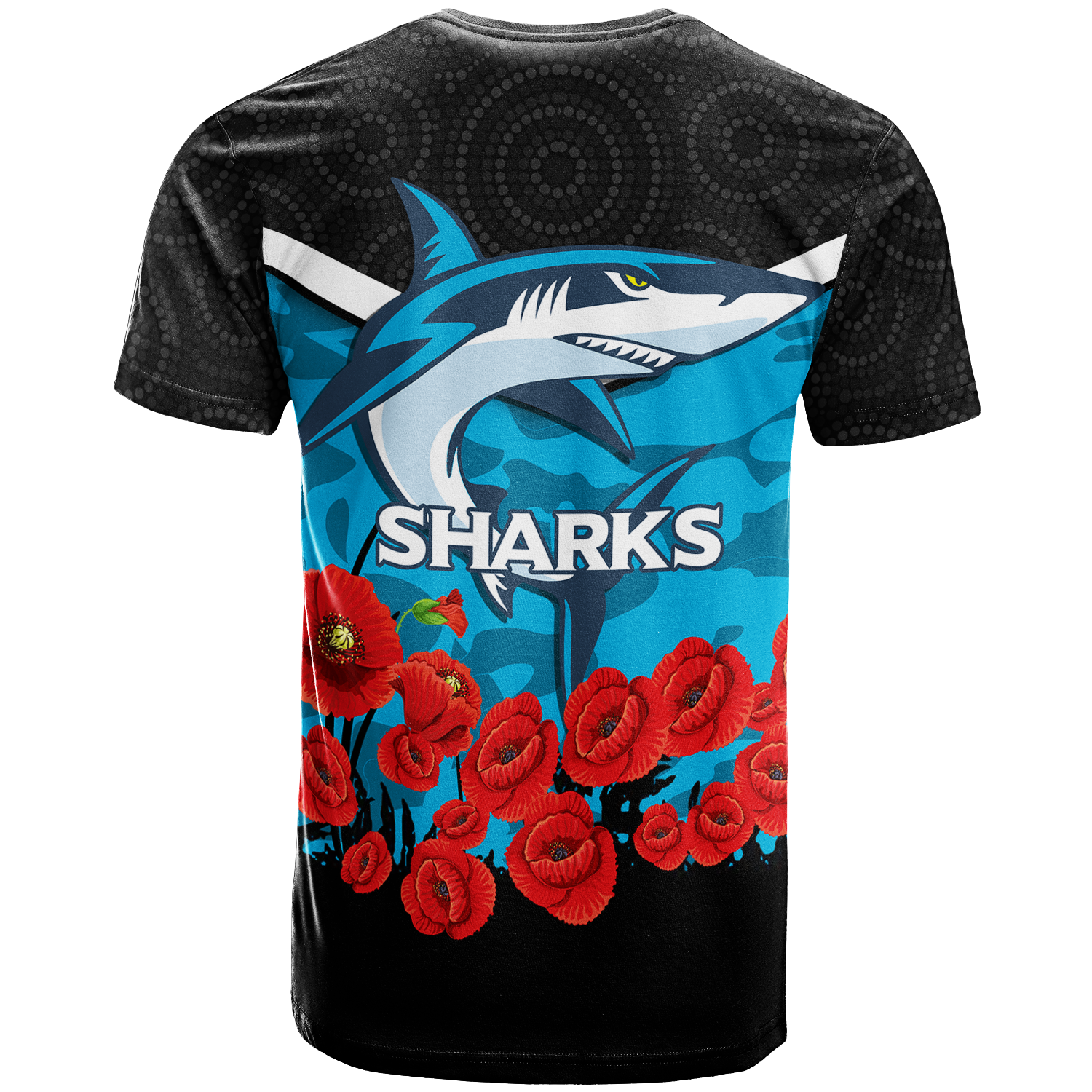 cronulla-sutherland-sharks-anzac-day-indigenous-art-t-shirt