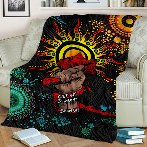 NAIDOC Week 2022 Aboriginal Art Unique Blanket - LT12
