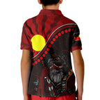 custom-aboriginal-polo-shirts-kid-indigenous-people-and-sun