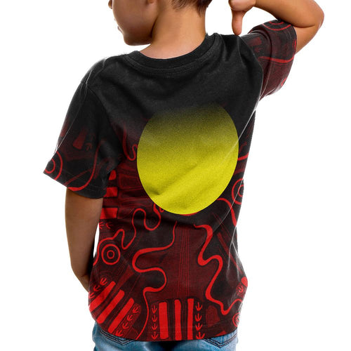 aboriginal-kid-t-shirt-indigenous-flag-grunge-style