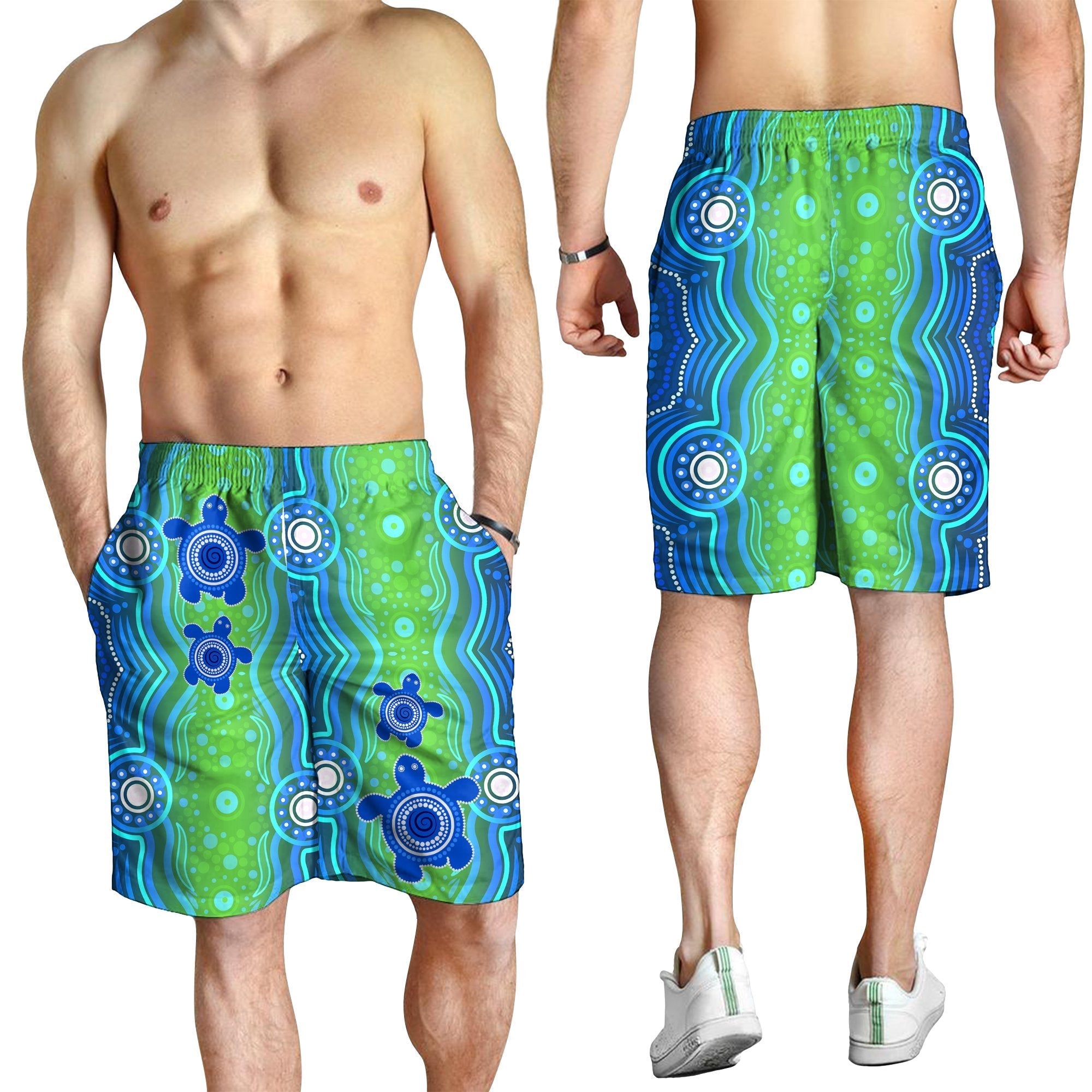 1staustrali-aboriginal-mens-shorts-aboriginal-turtle-family