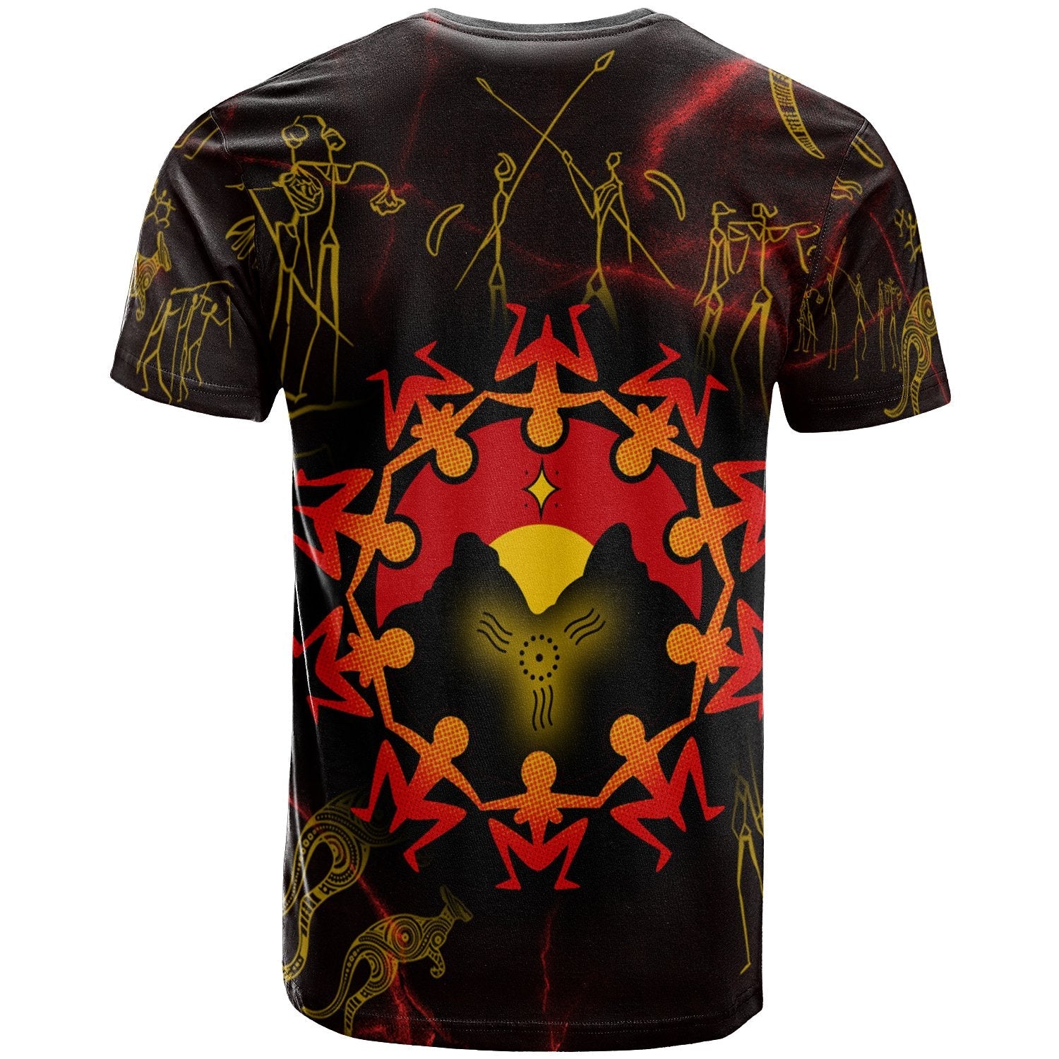 custom-aboriginal-t-shirts-australia-map-and-indigenous-flag