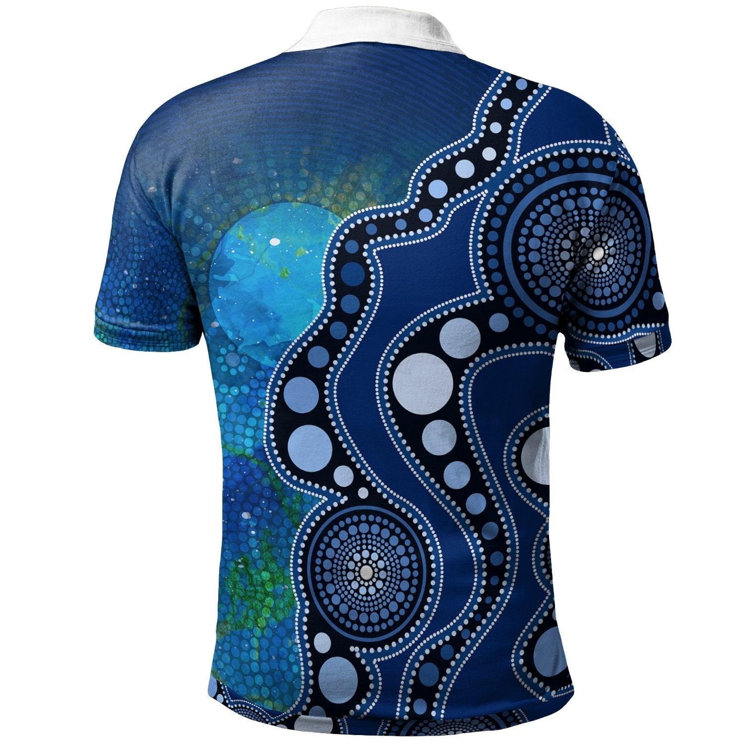 kid-aboriginal-polo-australia-indigenous-flag-circle-dot-painting-art-blue