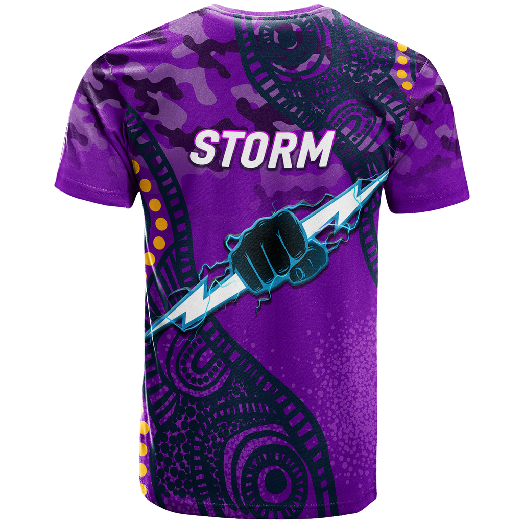 Storm Rugby ANZAC Day Camouflage Indigenous Art T-Shirt - LT12