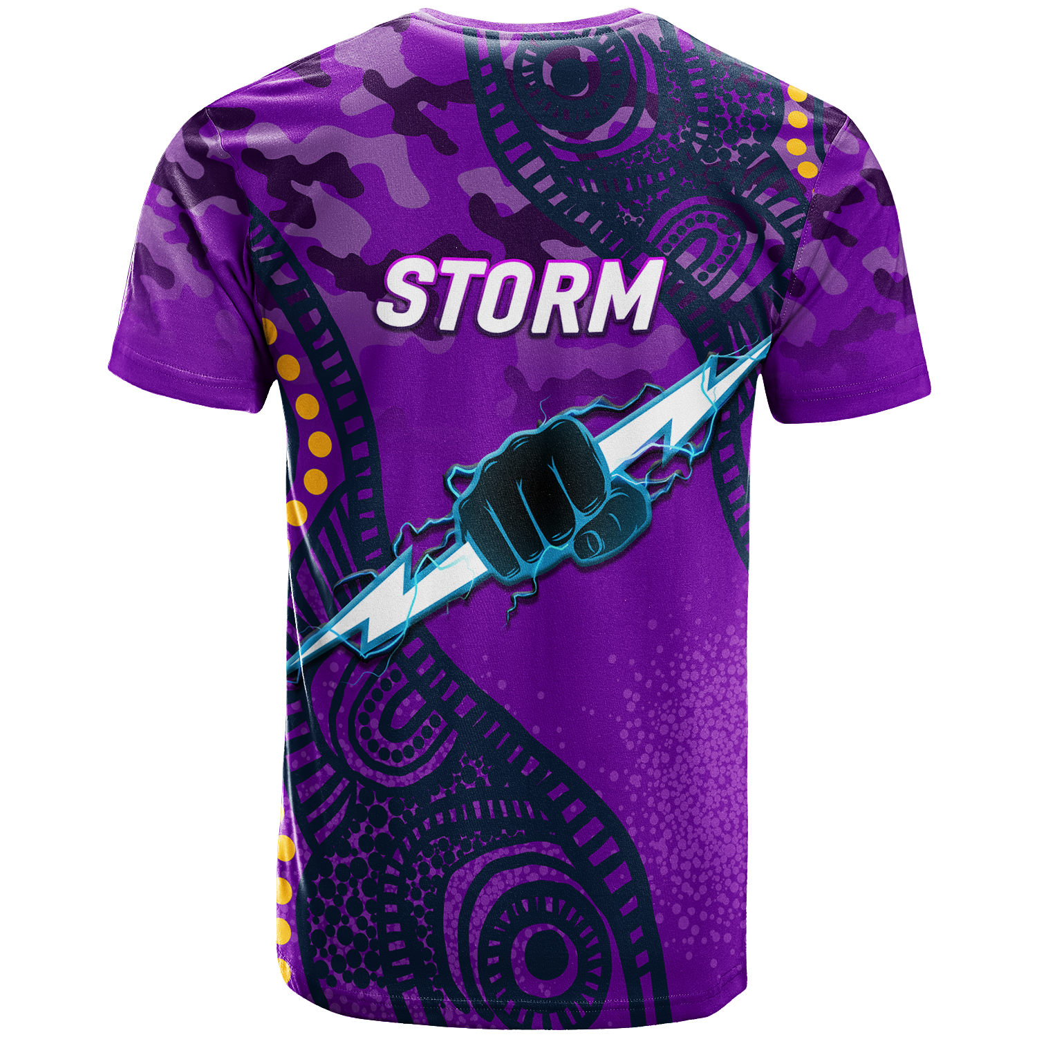 Storm Rugby ANZAC Day Camouflage Indigenous Art T-Shirt - LT12