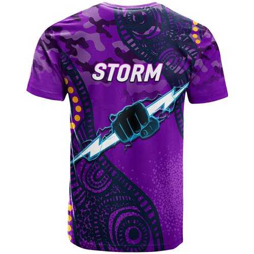 Storm Rugby ANZAC Day Camouflage Indigenous Art T-Shirt - LT12