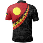 aboriginal-polo-shirts-indigenous-flag-circle-dot-painting