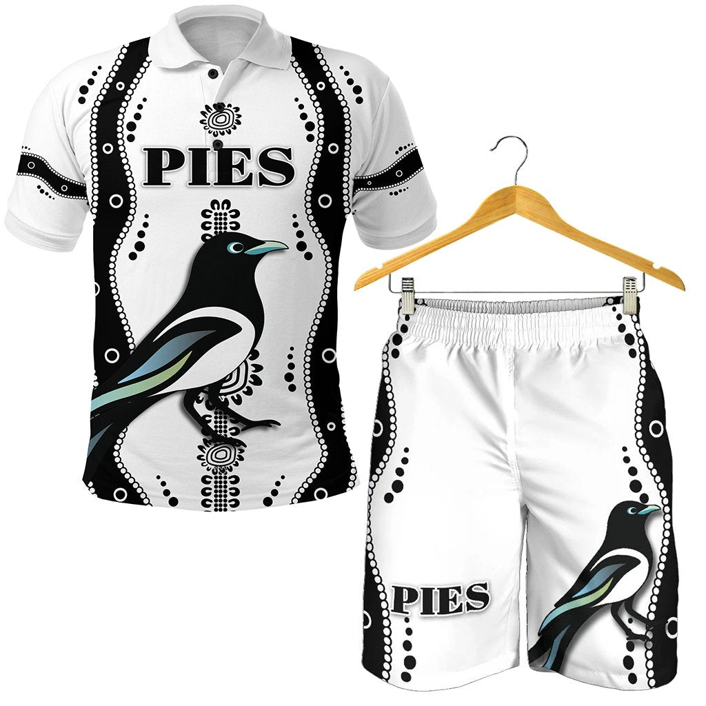 combo-polo-shirt-and-men-short-collingwood-pies-indigenous-white