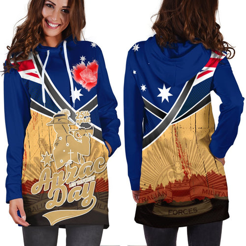 Hoodie Dress- Anzac Lest We Forget - Vibe Hoodie