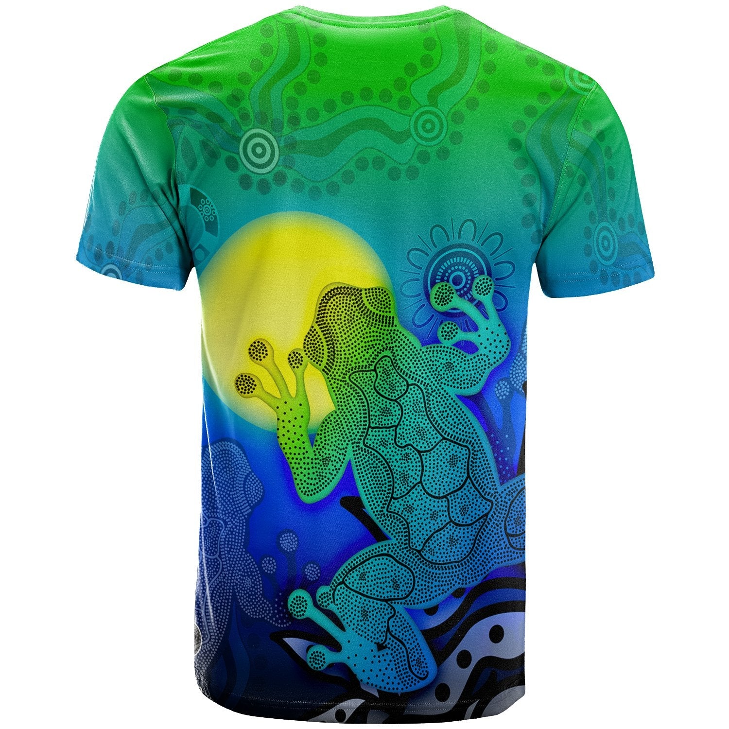 customaboriginal-t-shirts-kid-indigenous-frog-blue
