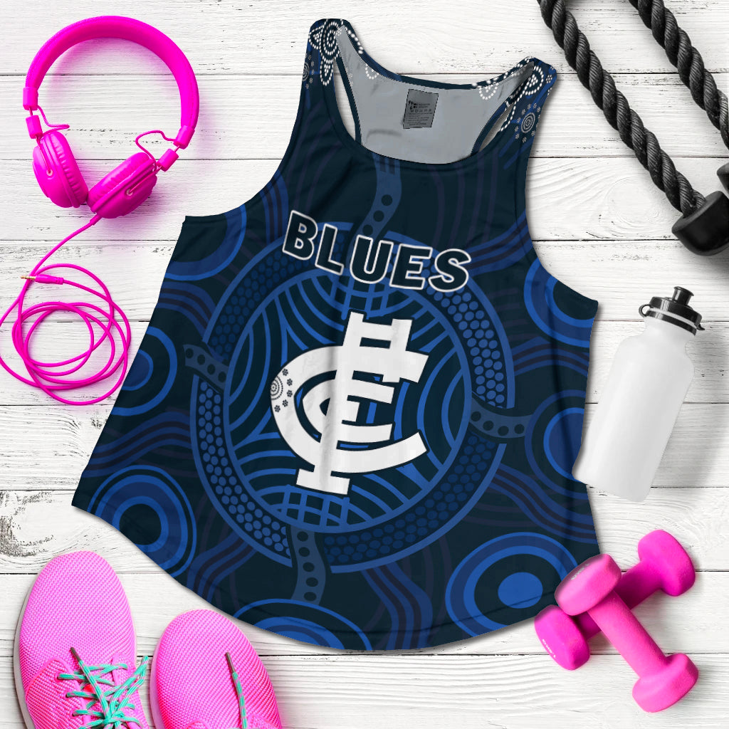 Blues Indigenous Women Racerback Tank 2021 Football Season LT13 - Vibe Hoodie