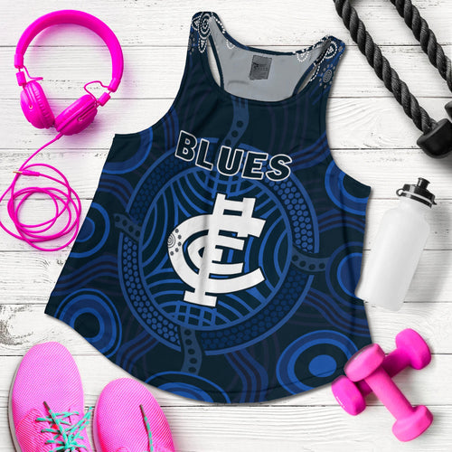 Blues Indigenous Women Racerback Tank 2021 Football Season LT13 - Vibe Hoodie