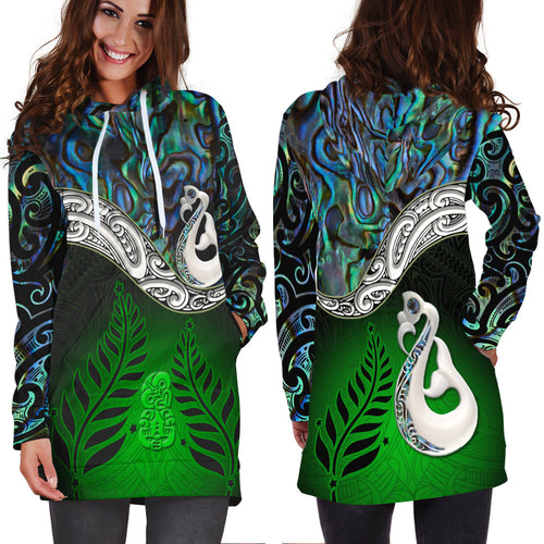 new-zealand-maori-hoodie-dress-manaia-paua-shell-glitter-green