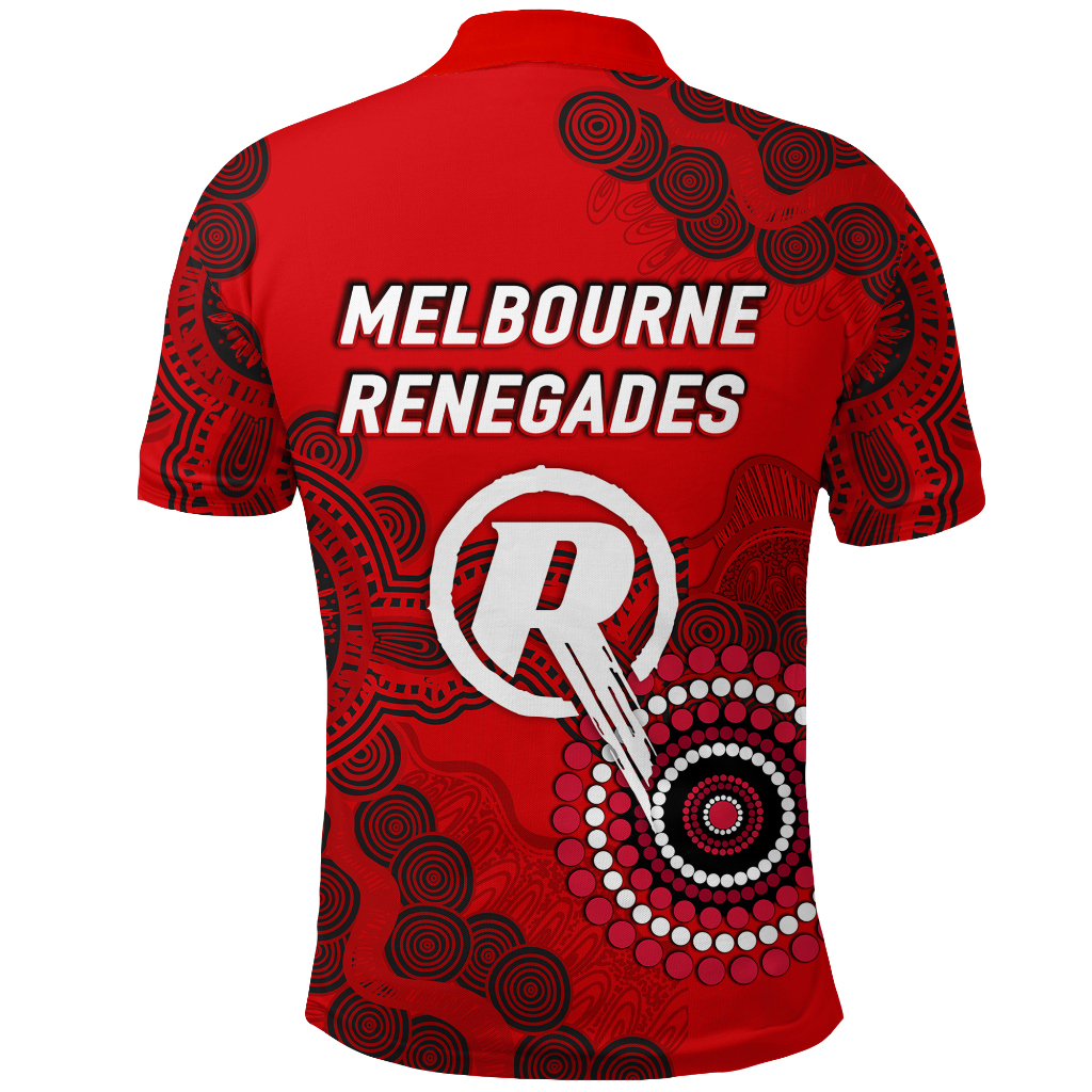 Melbourne Renegades Aboriginal Art Cricket 2022 Polo Shirt - LT12