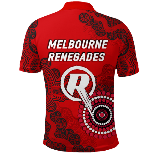 Melbourne Renegades Aboriginal Art Cricket 2022 Polo Shirt - LT12