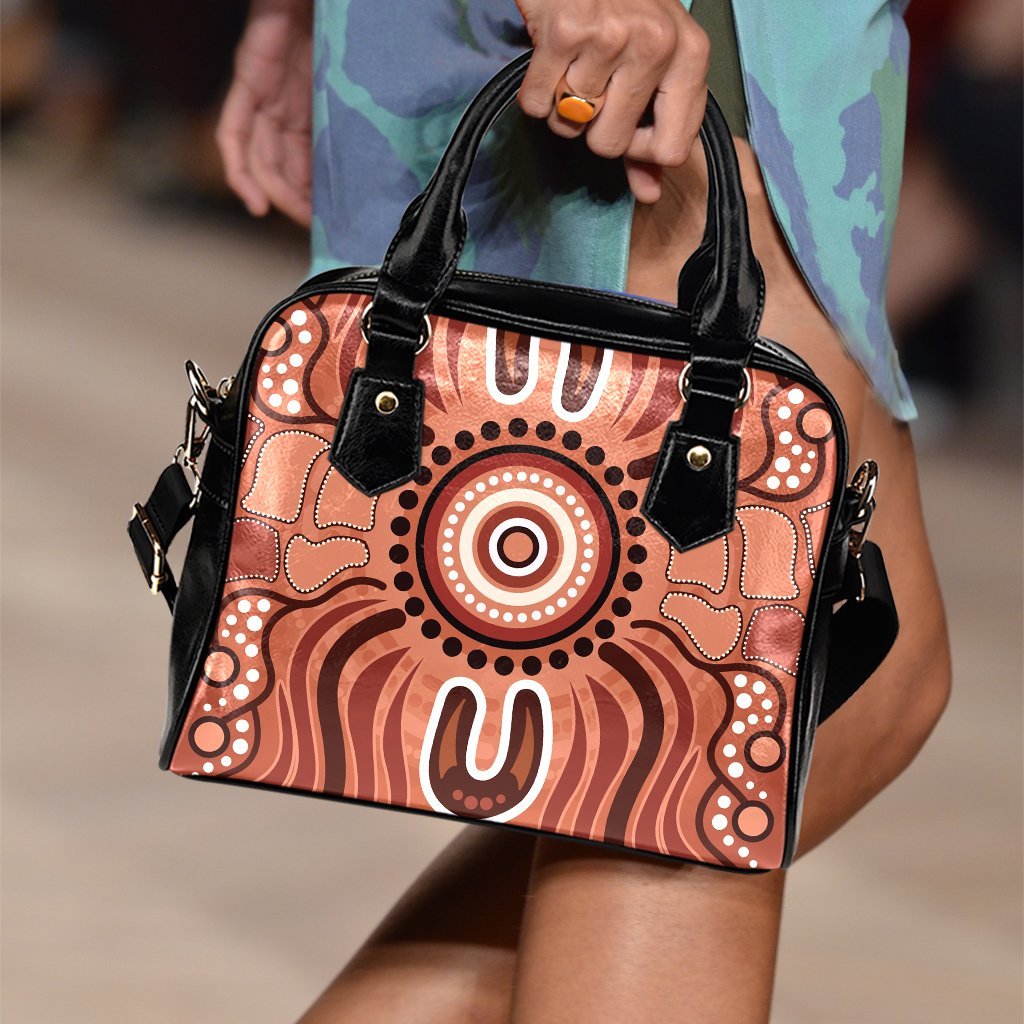 Aboriginal Shoulder Handbag - Indigenous Art Patterns Ver02 - Vibe Hoodie