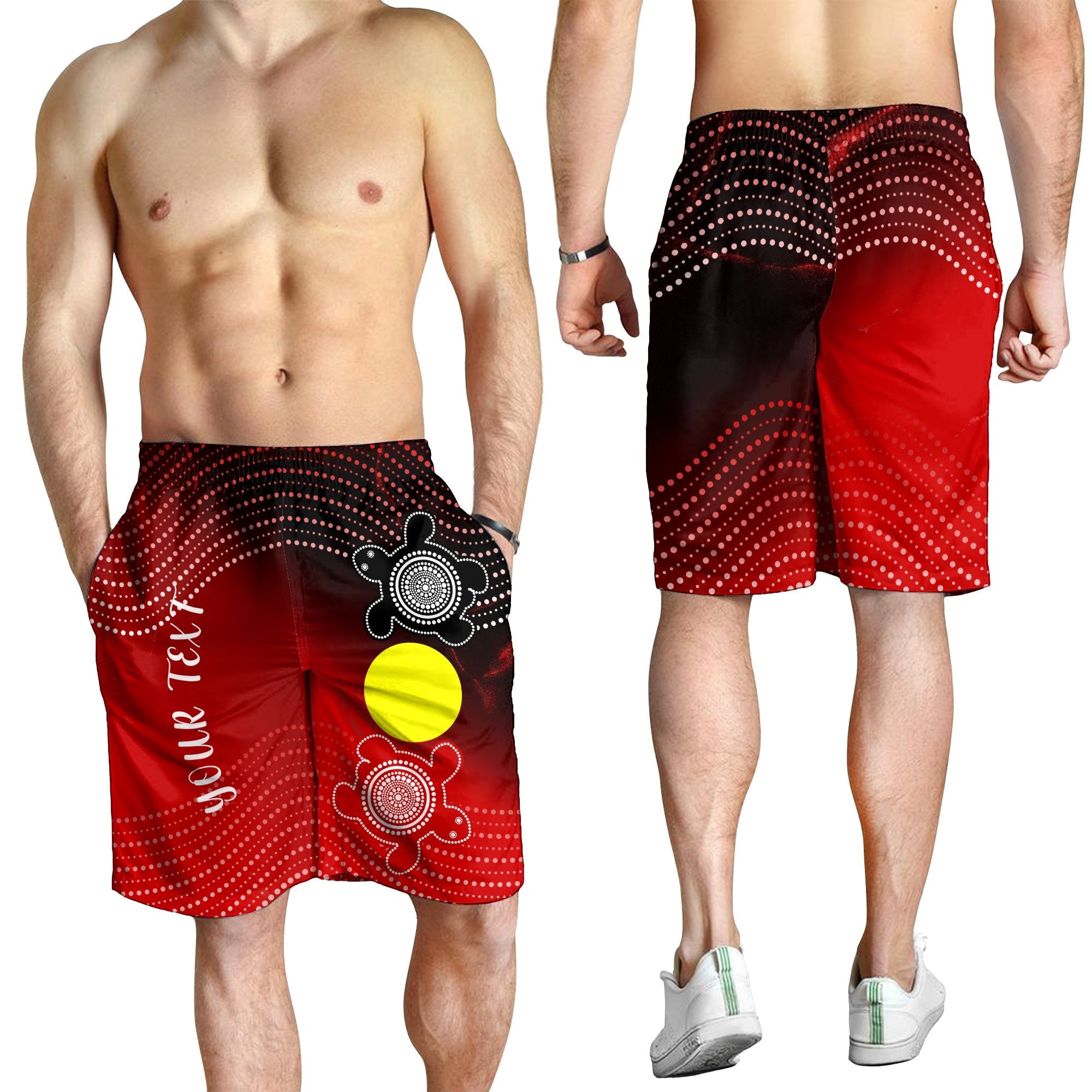 custom-aboriginal-mens-shorts-indigenous-circle-dot-painting-style