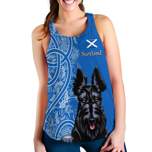 scottish-terrier-with-thistle-women-tank-top