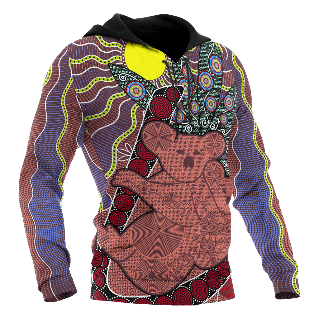 aboriginal-hoodie-koala-patterns-sun-dot-painting