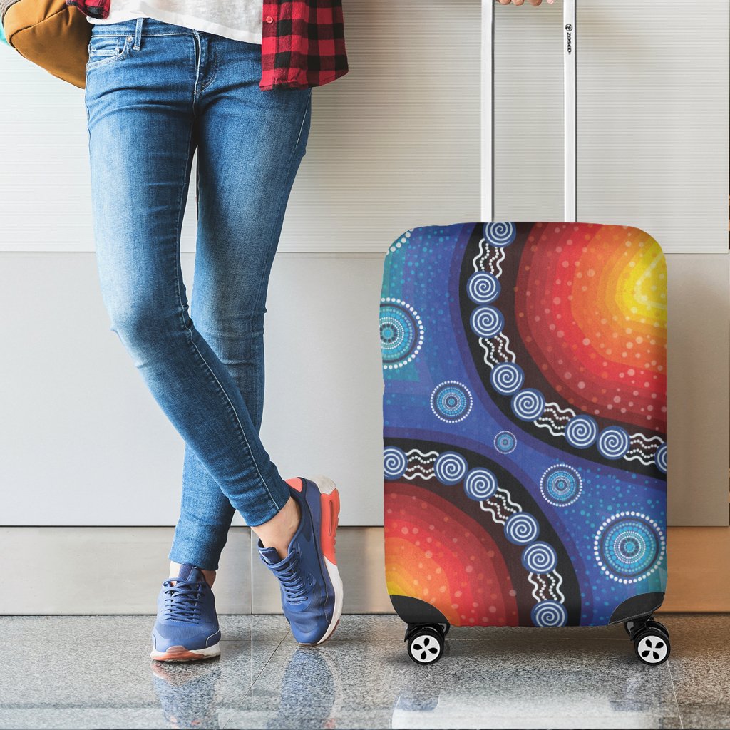 luggage-cover-aboriginal-color-dot-painting