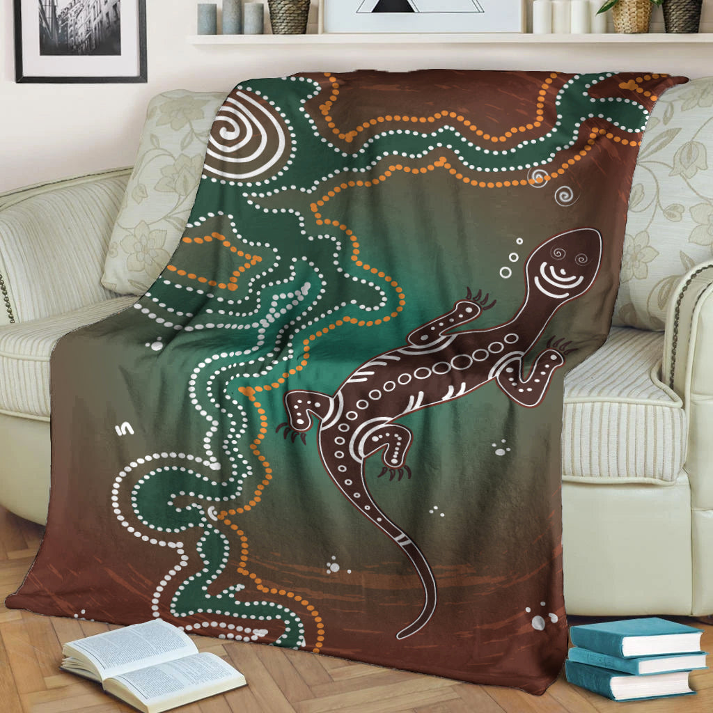 aboriginal-lizard-blanket-indigenous-dot-painting-art