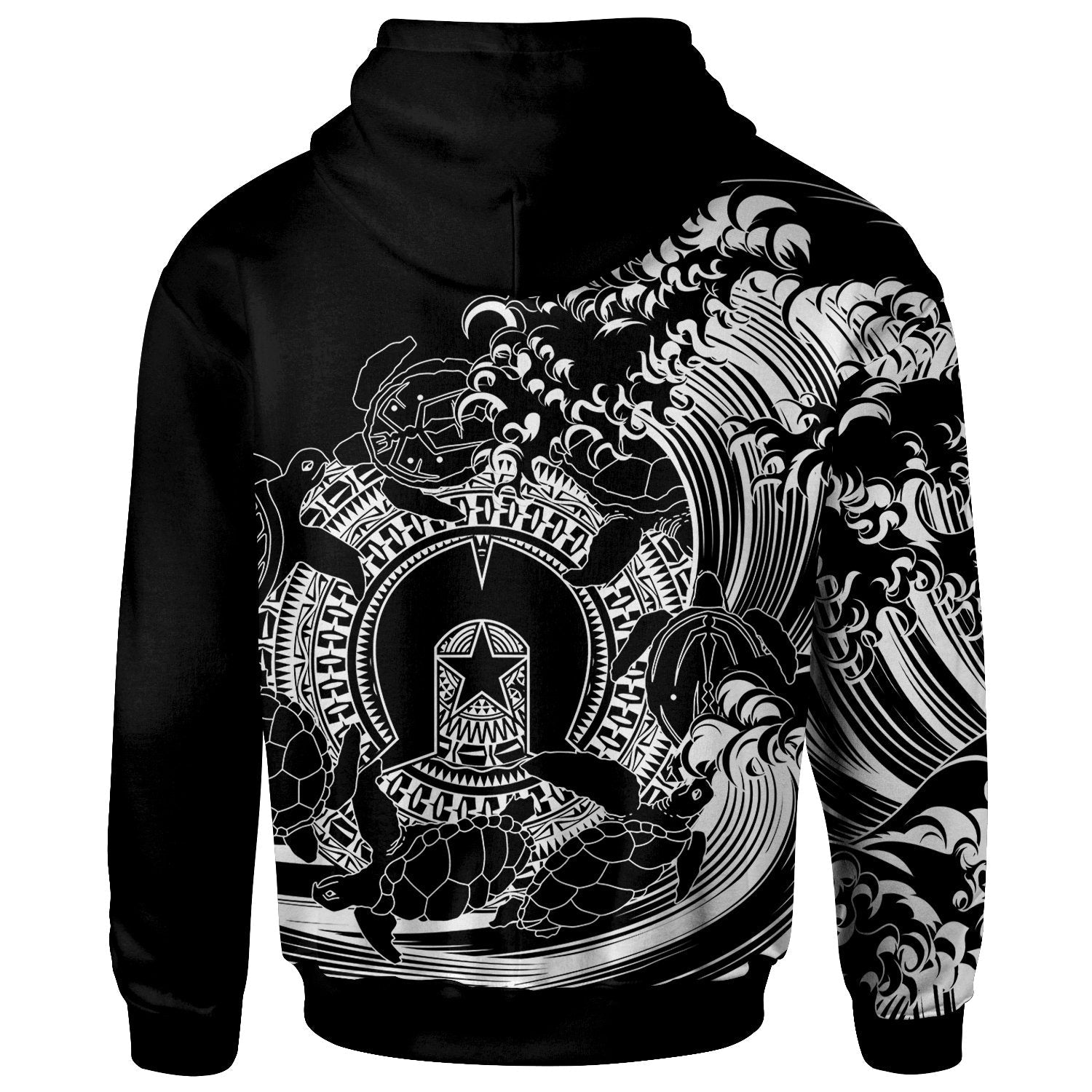 aboriginal-zip-up-hoodie-torres-strait-islands-in-wave-black