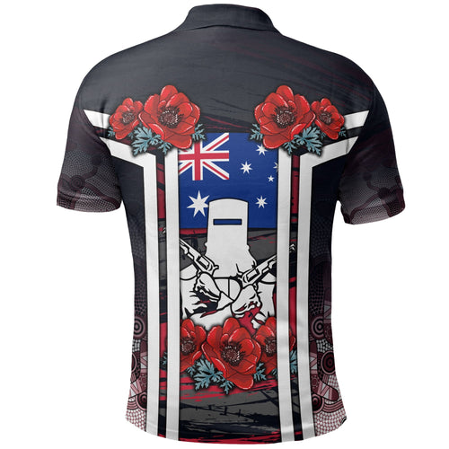 polo-shirt-anzac-day-2020-poppy-flowerss-dot-painting